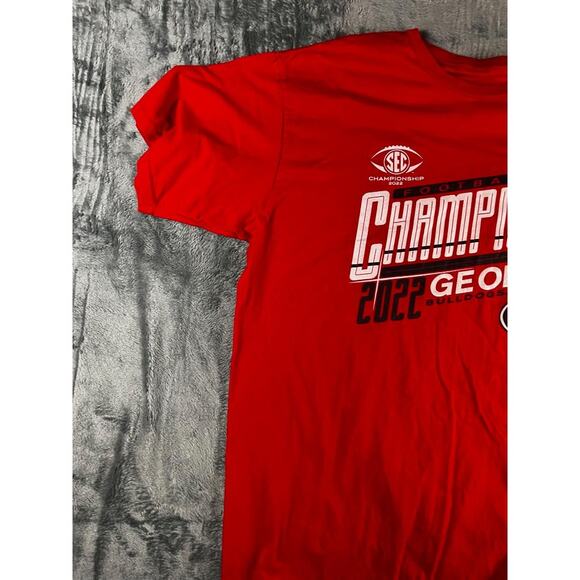 Gerogia Bull Dogs Mens Red XL T Shirt Excellent Condition - Picture 6 of 7